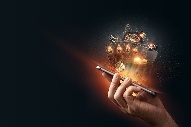 Pengguna membaca detail penawaran mobile